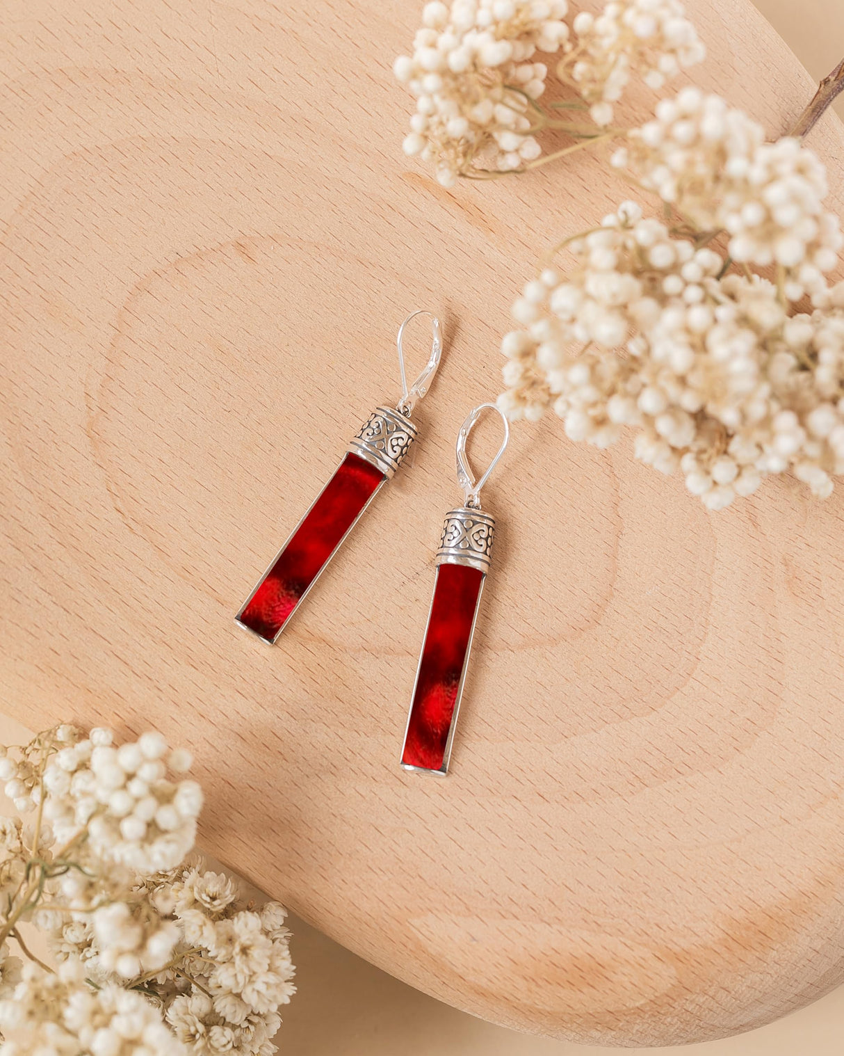 Recycled Antique Bottle and Dishware and Sterling Silver Bottoms Up Lever Back Earrings (Vintage Mason Jar)
