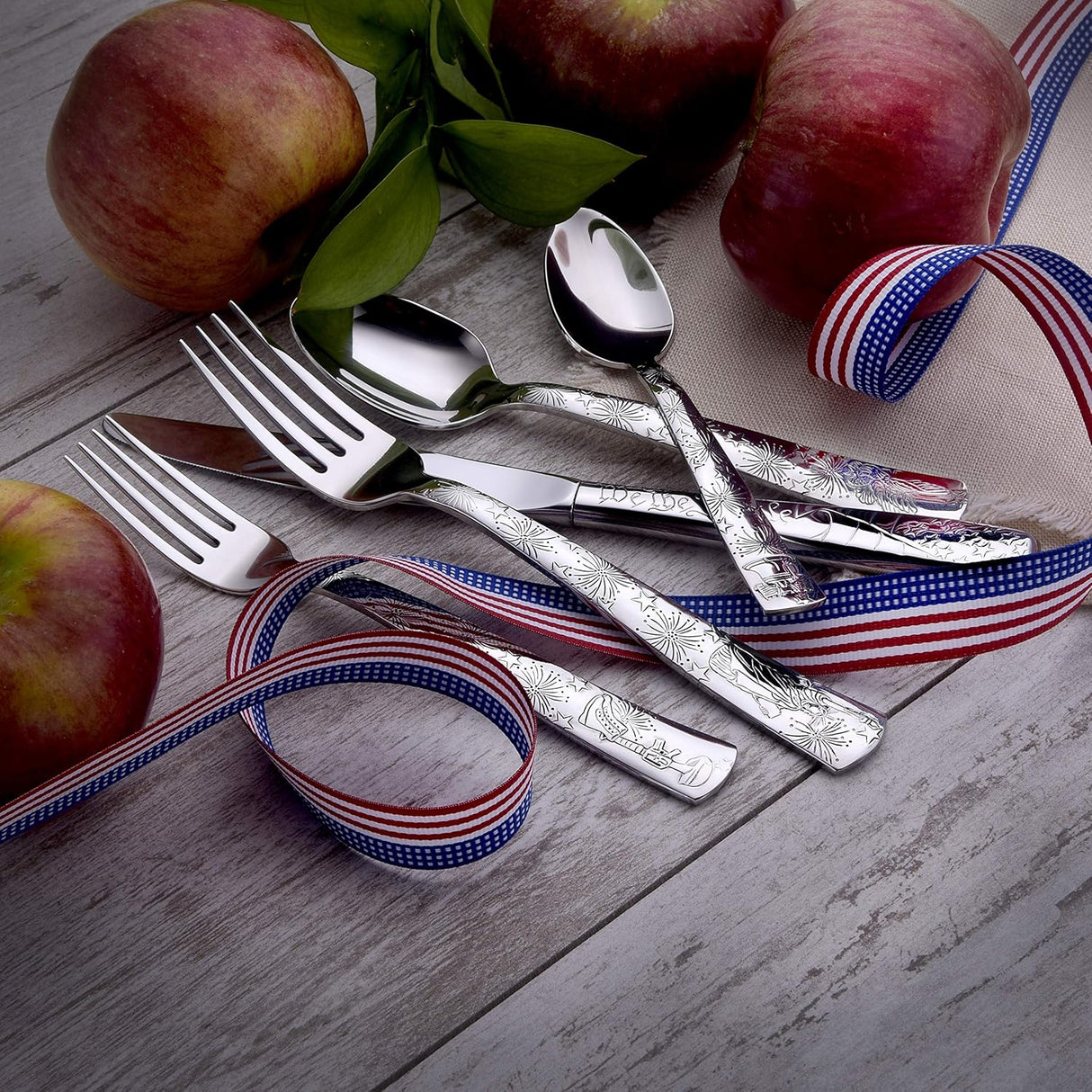 Liberty Tabletop Liberty 45pc Flatware Set Service For 8 Serving Set Included MADE IN USA