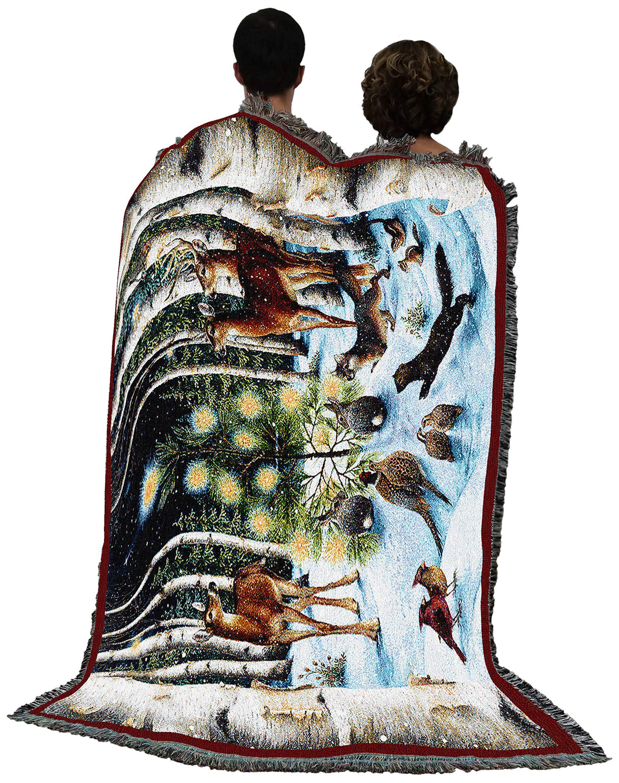 Pure Country Weavers Twelve Days of Christmas Blanket by Lynn Bywaters - Gift Tapestry Throw Woven from Cotton - Made in The USA (72x54)
