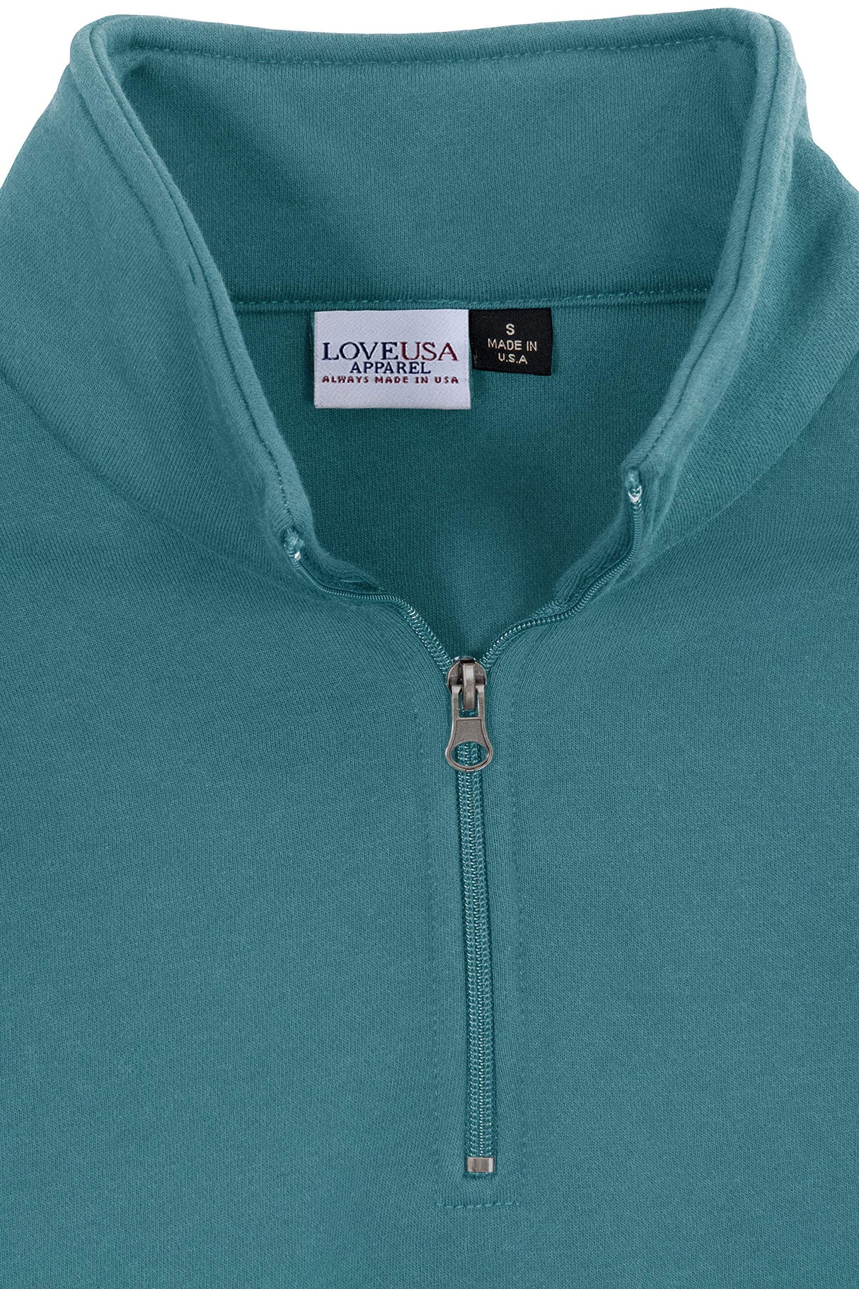 Men's Heavy Duty 1/4 Zip Sweatshirt with Heavy Weight Micro Fleece Made in USA