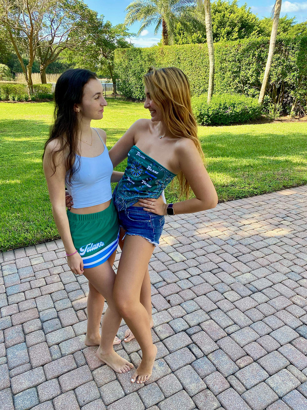 Lojobands Women's Bandana Top Tailgate Outfit College Tank Top Crop Top Made in USA One Size Fits Most