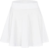 Sweet Hearts Skater Skirts for Women- Basic Casual Versatile Stretchy Mini Tennis Skirt Made in USA