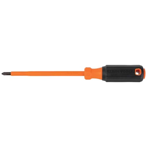 Klein Tools 85076INS Insulated Screwdriver Set features 1000V Electricial Screwdrivers, (3) Phillips and (2) Slotted and Square Tips, 6-Piece