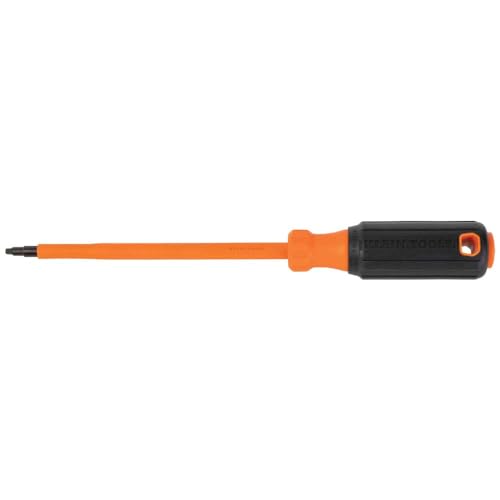 Klein Tools 85076INS Insulated Screwdriver Set features 1000V Electricial Screwdrivers, (3) Phillips and (2) Slotted and Square Tips, 6-Piece