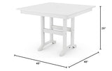 POLYWOOD® Tables Dining Table, Slate Grey