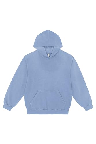 Long Sleeve Garment Dye French Terry Pullover Hoodie