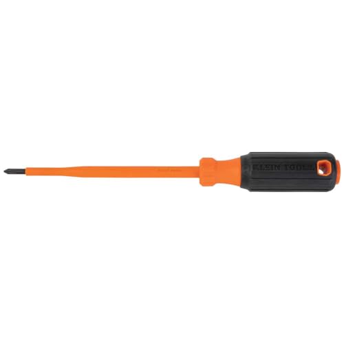 Klein Tools 85076INS Insulated Screwdriver Set features 1000V Electricial Screwdrivers, (3) Phillips and (2) Slotted and Square Tips, 6-Piece