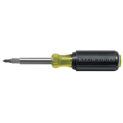 Klein Tools 85191 Screwdriver / Conduit Reamer, Made in USA, Conduit Fitting and Reaming Screwdriver for 1/2-Inch, 3/4-Inch, and 1-Inch Thin-Wall Conduit
