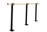 Vita Vibe - USA Made - Traditional Wood Single Fixed Height Floor Mount Ballet Barre - Stretch/Dance Bar - 4 FT - 40 FT