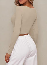 Sweet Hearts Long Sleeve Crop Tops for Women- Ribbed Cute Cropped Top Square Neck Casual Basic Shirt Made in USA