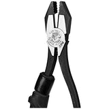 Klein Tools M2017CSTA Slim Head Ironworker Pliers, Made in USA, Milkers Cushion Grip, Side Cutters with Aggressive Knurl, 9-Inch