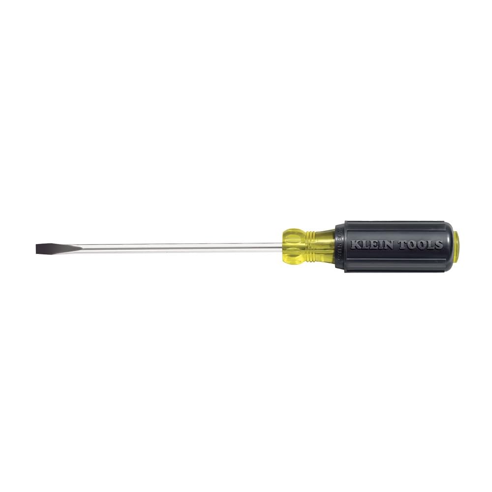 Klein Tools 605-6 1/4-Inch Cabinet Tip Screwdriver, Heavy Duty, 6-Inch, Made in USA