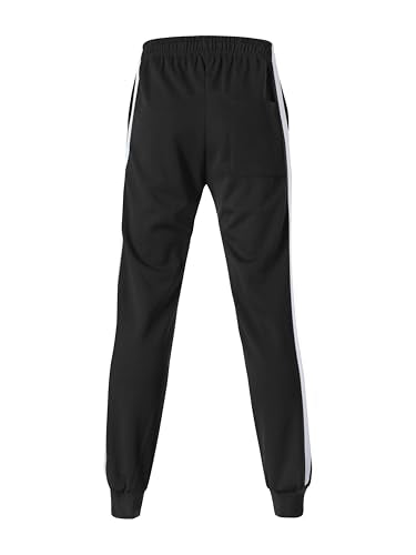 Hat and Beyond Mens Made in USA Premium Track Jacket & Pants Striped Sweatsuit Athletic Casual Essentials Gym
