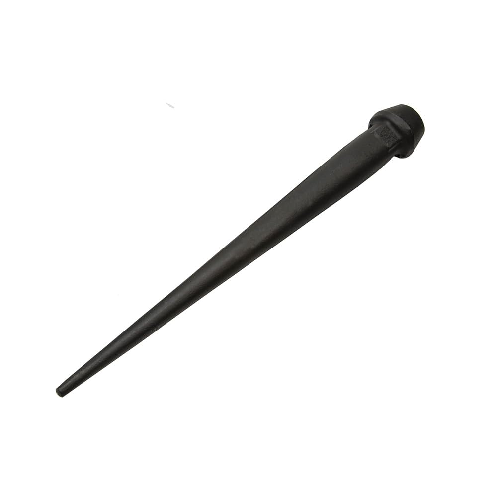 Klein Tools 3256TT Broad-Head Bull Pin, Made in USA, Forged, Heat-Treaded Steel With Black Finish and Tether Hole, 1-1/16-Inch