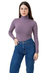 Cotton Spandex Turtleneck - Turtleneck Tops for Women, Stylish