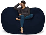 Chill Sack Bean Bag Chair: Huge 6' Memory Foam Furniture Bag and Large Lounger - Big Sofa with Soft Micro Fiber Cover - Red Furry