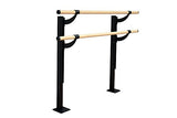 Vita Vibe - USA Made - Traditional Wood Double Adjustable Height Floor Mount Ballet Barre - Stretch/Dance Bar - 4 FT - 40 FT