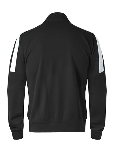 Hat and Beyond Mens Made in USA Premium Track Jacket & Pants Striped Sweatsuit Athletic Casual Essentials Gym