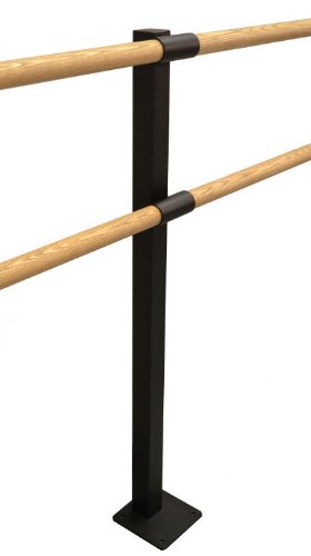 Vita Vibe - USA Made - Traditional Wood Double Barre Fixed Height Floor Mount Ballet Barre - Stretch/Dance Bar - 4 FT- 40 FT