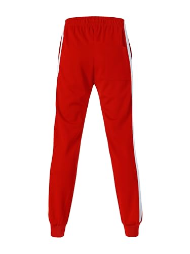 Hat and Beyond Mens Made in USA Premium Track Jacket & Pants Striped Sweatsuit Athletic Casual Essentials Gym