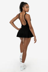 Los Angeles Apparel Ponte Boatneck Ballerina Skirted Leotard