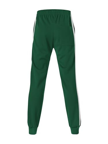 Hat and Beyond Mens Made in USA Premium Track Jacket & Pants Striped Sweatsuit Athletic Casual Essentials Gym