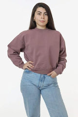 Los Angeles Apparel Heavy Fleece Cropped Mock Neck Pullover (Garment Dye)