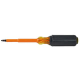Klein Tools 602-4-INS 1/4-Inch Cabinet Tip Insulated Screwdriver, 4-Inch, Made in USA