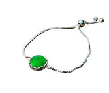 Bottled Up Designs Handmade Vintage Botanical Series Adjustable Slider Bracelet, Recycled Glass, Sterling Silver, Eco Friendly, Made in USA, Birthday Gifts, Mothers Day, Women (Mason Jar (Aqua))