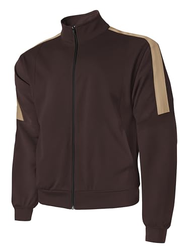 Hat and Beyond Mens Made in USA Premium Track Jacket & Pants Striped Sweatsuit Athletic Casual Essentials Gym