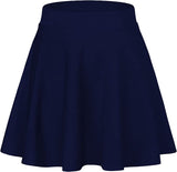 Sweet Hearts Women’s 2-Pack Basic Skater Skirt- Versatile Stretchy Mini Flared Skirt Made in USA