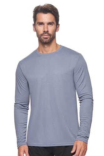 Expert Brand USA-Made Men's Oxymesh Dry Fit Athletic Long Sleeve Shirt