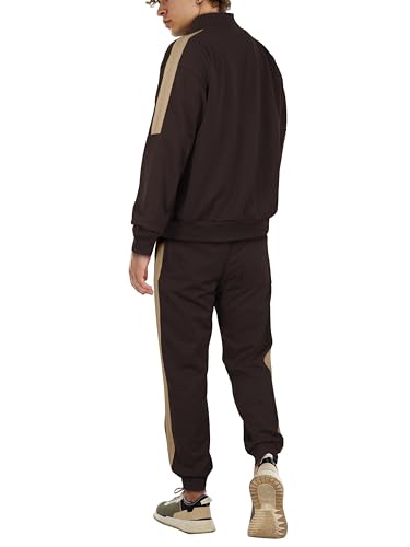 Hat and Beyond Mens Made in USA Premium Track Jacket & Pants Striped Sweatsuit Athletic Casual Essentials Gym