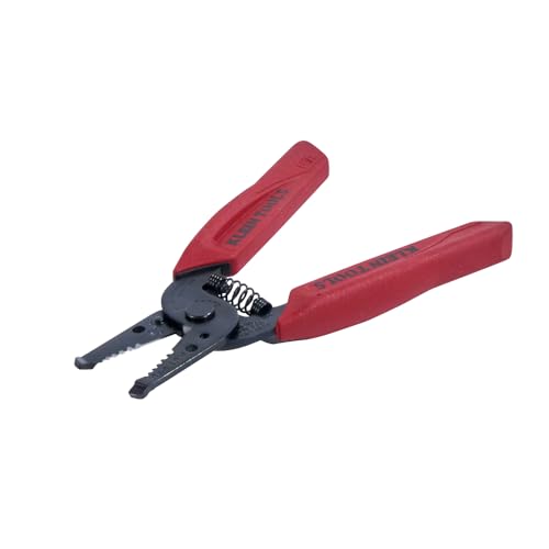 Klein Tools 11046 Wire Stripper, Wire Cutter for 16-26 AWG Stranded wire, Compact Nose with Precision-ground Stripping Holes, Made in USA