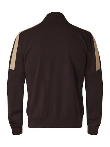 Hat and Beyond Mens Made in USA Premium Track Jacket & Pants Striped Sweatsuit Athletic Casual Essentials Gym