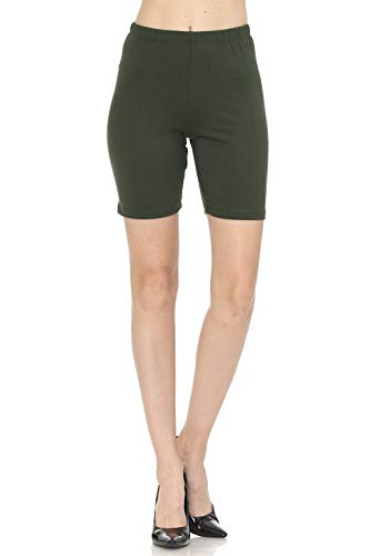 7Wins JJJ Women's Solid Cotton Yoga Burmuda Leggings Knee Length