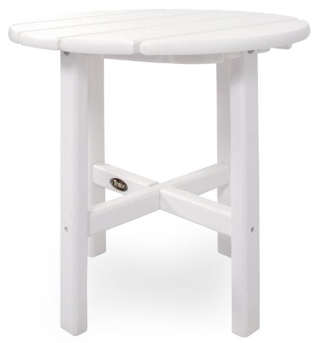 Trex Outdoor Furniture Cape Cod Round 18-Inch Side Table, Sand Castle