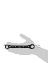 Klein Tools 68200 Ratcheting Box Wrench, Made in USA, 1/4-Inch x 5/16-Inch with Reverse Ratcheting and Chrome Plated Finish