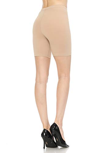 7Wins JJJ Women's Solid Cotton Yoga Burmuda Leggings Knee Length