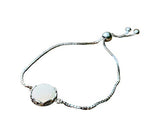 Bottled Up Designs Handmade Vintage Botanical Series Adjustable Slider Bracelet, Recycled Glass, Sterling Silver, Eco Friendly, Made in USA, Birthday Gifts, Mothers Day, Women (Mason Jar (Aqua))
