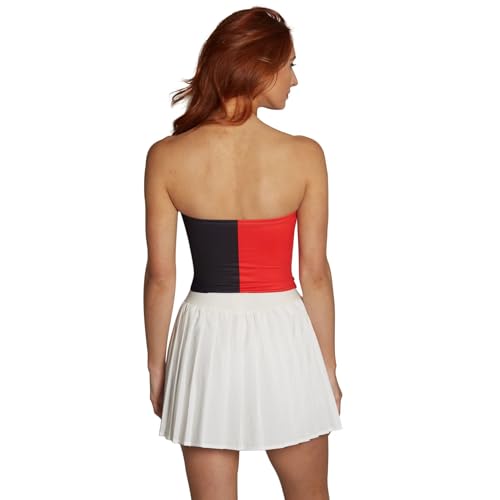 Lojobands Women's Tailgate Outfit College Two Tone Color Block Tube Top Made in USA One Size Fits Most