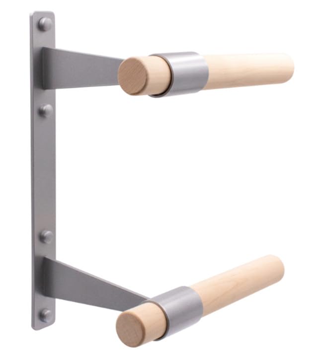 VITA Barre Wall-Mounted Double Ballet Barre, Deux, Wood | Fixed Height, Made in USA, Home, Studio or Gym Exercise Equipment for Kids & Adults | Dance, Fitness, Pilates