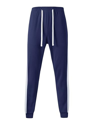 Hat and Beyond Mens Made in USA Premium Track Jacket & Pants Striped Sweatsuit Athletic Casual Essentials Gym