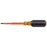 Klein Tools 602-4-INS 1/4-Inch Cabinet Tip Insulated Screwdriver, 4-Inch, Made in USA