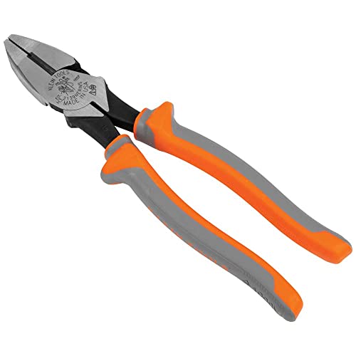 Klein Tools 1005RINS Insulated Pliers, Made in USA, Cutting / Crimping Tool for Insulated and Non-Insulated 10 to 22 AWG Wire and Connectors,1000V Rated