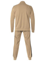 Hat and Beyond Mens Made in USA Premium Track Jacket & Pants Striped Sweatsuit Athletic Casual Essentials Gym
