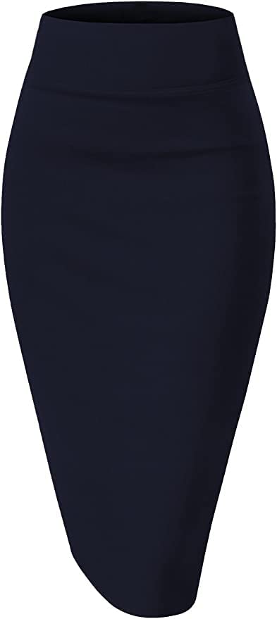 Sweet Hearts Pencil Skirt for Women- Regular & Plus Size- Below Knee Office Work Bodycon Midi Skirt Made in USA