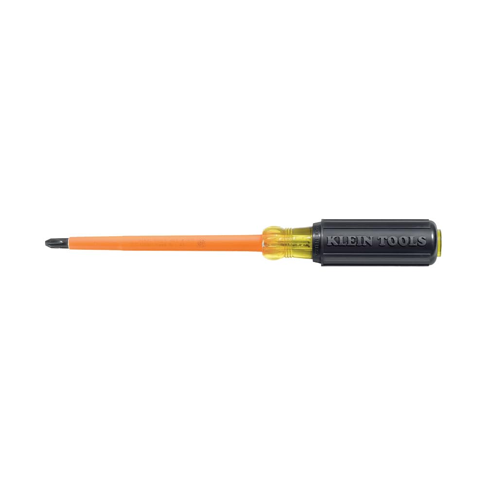 Klein Tools 602-4-INS 1/4-Inch Cabinet Tip Insulated Screwdriver, 4-Inch, Made in USA