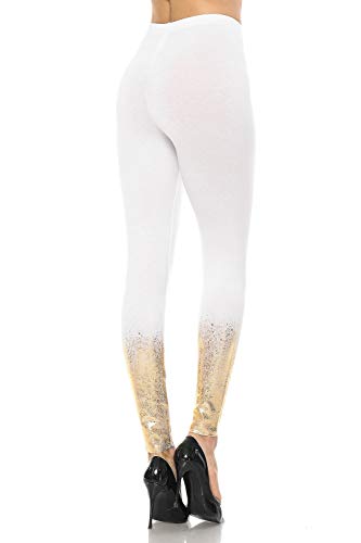 LeggingUSA Women's Cotton Leggings Hand Painted Fashion Leggings Reg/Plus Size - Made in USA