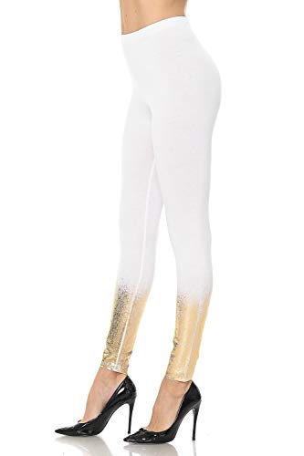 LeggingUSA Women's Cotton Leggings Hand Painted Fashion Leggings Reg/Plus Size - Made in USA